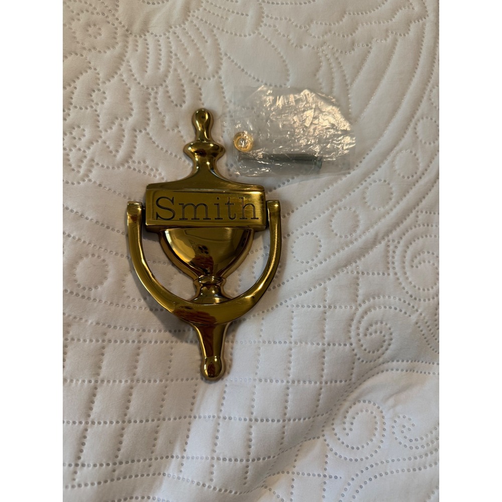 Dalgrenn Forged Brass Door Knocker Engraved Smith Colonial Urn Style Hardware